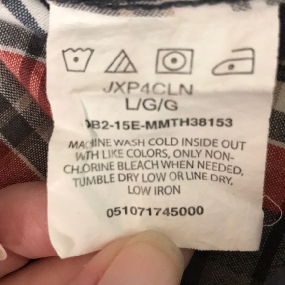 Wrangler Authentics 100% Cotton Long Sleeve Button Up Shirt Mens L - Picture 9 of 9